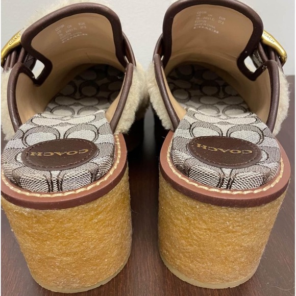 Mint!! Coach Dylan Shearling Clog. Worn  just once. Absolutely beautiful. - Picture 2 of 7